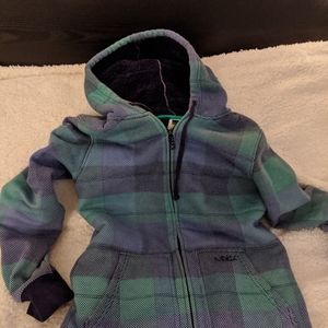 Madix Jacket green and blue plaid.